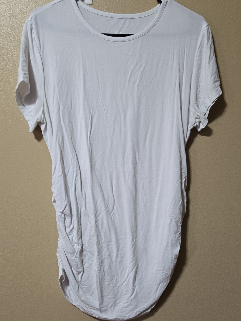 Women's Maternity White Crewneck T-Shirt